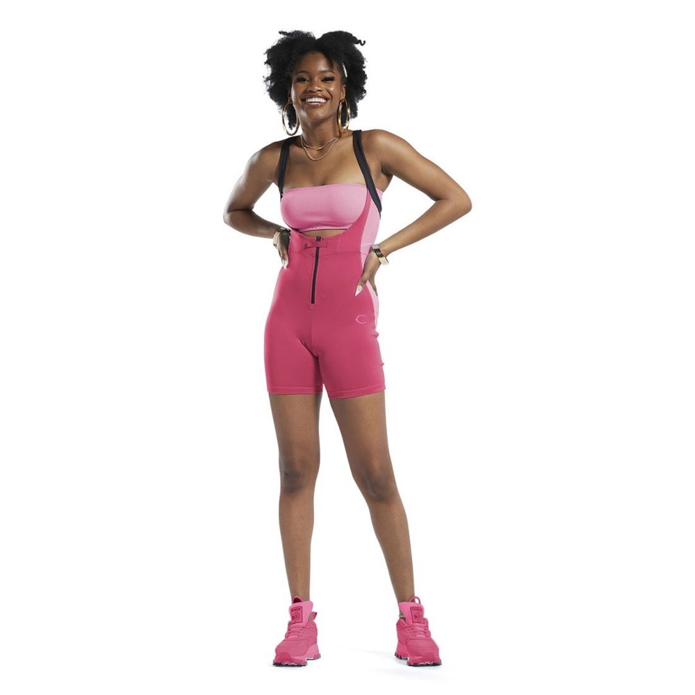 Reebok Women's x Cardi B Leotard-Pink - Size S